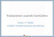 Traslaciones usando GeoGebra Curso: 1º Medio Unidad: Transformaciones Isométricas