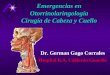 Emergencias en Otorrinolaringología Cirugía de Cabeza y Cuello Hospital R.A. Calderón Guardia Dr. German Gago Corrales