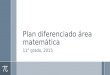 Plan diferenciado área matemática 11° grado, 2015