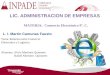LIC. ADMINISTRACION DE EMPRESAS L. I. Martin Camunas Fausto MATERIA: Comercio Electrónico 9º. C. Tema: Relacion entre Comercio Electronico y Logistica