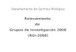 Departamento de Química Biológica Relevamiento de Grupos de Investigación 2008 (RGI-2008)