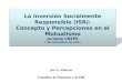 La Inversión Socialmente Responsible (ISR): Concepto y Percepciones en el Mutualismo Jornada CNEPS 1 de Diciembre de 2011 Jon A. Aldecoa Consultor de Pensiones
