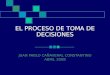 EL PROCESO DE TOMA DE DECISIONES JUAN PABLO CAÑAVERAL CONSTANTINO ABRIL 2008