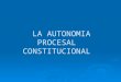 LA AUTONOMIA PROCESAL CONSTITUCIONAL.  ALGUNAS CONSIDERACIONES PREVIAS