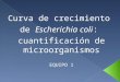 Curva de crecimiento de Escherichia coli: cuantificación de microorganismos EQUIPO 1