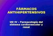 FÁRMACOS ANTIHIPERTENSIVOS UD IV – Farmacología del sistema cardiovascular y renal