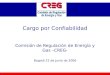 Cargo por Confiabilidad Comisión de Regulación de Energía y Gas –CREG- Bogotá 22 de Junio de 2006