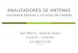 ANALIZADORES DE ANTENAS conceptos básicos y circuitos de medida Joan Morros - Eduardo Alonso EA3FXF – EA3GHS EA QRP CLUB sinarcas 2011