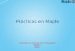 Prácticas en Maple Licenciatura en Ciencias de la Computación Álgebra I Clase 1