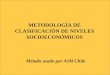 METODOLOGÍA DE CLASIFICACIÓN DE NIVELES SOCIOECONÓMICOS Método usado por AIM Chile