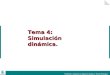 Modelado y simulación en Ingeniería Química. Manuel Rodríguez Tema 4: Simulación dinámica