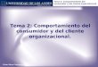 César Mora Contreras Tema 2: Comportamiento del consumidor y del cliente organizacional Tema 2: Comportamiento del consumidor y del cliente organizacional