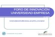FORO DE INNOVACIÓN UNIVERSIDAD-EMPRESA VS 290513 