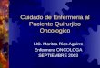 Cuidado de Enfermeria al Paciente Quirurjico Oncologico LIC. Maritza Rios Aguirre Enfermera ONCOLOGA SEPTIEMBRE 2003