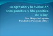 Dra. Margarita Lagarde Facultad de Psicología UNAM