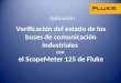 Verificación del estado de los buses de comunicación industriales con el ScopeMeter 125 de Fluke Aplicación