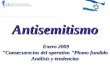 Antisemitismo Enero 2009 Consecuencias del operativo "Plomo fundido" Análisis y tendencias