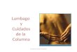 Enviado por: Richard Valladolid Lumbago y Cuidados de la Columna