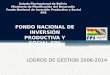 LOGROS DE GESTION 2006-2014 Estado Plurinacional de Bolivia Ministerio de Planificación del Desarrollo Fondo Nacional de Inversión Productiva y Social
