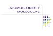 ATOMOS,IONES Y MOLECULAS. El átomo es eléctricamente neutro, es decir la cantidad de protones (p+) es igual a la de electrones (e-). Z = número atómico,