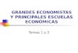 GRANDES ECONOMISTAS Y PRINCIPALES ESCUELAS ECONÓMICAS Temas 1 y 2