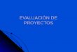 EVALUACIÓN DE PROYECTOS. CRITERIOS EN LA EVALUACIÓN DE PROYECTOS DE INVERSIÓN Los ingresos de los proyectos: Al evaluar el proyecto se realiza el análisis