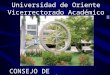 Universidad de Oriente Vicerrectorado Académico CONSEJO DE INVESTIGACIÓN