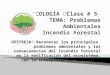 DESTREZA: Reconocer los principales problemas ambientales y las consecuencias del incendio forestal en la modificación del ecosistema, con la interpretación