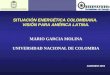 SITUACIÓN ENERGÉTICA COLOMBIANA. VISIÓN PARA AMÉRICA LATINA. MARIO GARCIA MOLINA UNIVERSIDAD NACIONAL DE COLOMBIA AGRENER 2004