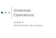 Sistemas Operativos Unidad III Administración de procesos