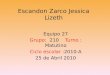 Escandon Zarco Jessica Lizeth Equipo 27 Grupo: 210 Turno : Matutino Ciclo escolar :2010-A 25 de Abril 2010
