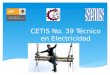 CETIS No. 39 Técnico en Electricidad. El técnico en electricidad es un profesional de educación media superior capaz de desarrollar habilidades para realizar