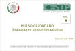--1-- PULSO CIUDADANO (indicadores de opinión pública) Diciembre de 2004 8 NÚM. 8 Este documento está disponible en: 