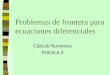 Problemas de frontera para ecuaciones diferenciales Cálculo Numérico Práctica 3