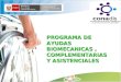 PROGRAMA DE AYUDAS BIOMECANICAS, COMPLEMENTARIAS Y ASISTENCIALES