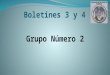 Boletines 3 y 4 Grupo Número 2. Expositor Carol Andrea Segura Silva