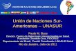 Unión de Naciones Sur- Americanas – UNASUR Paulo M. Buss Director, Centro de Relaciones Internacionales en Salud, Fundación Oswaldo Cruz, FIOCRUZ Representante