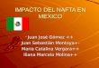 IMPACTO DEL NAFTA EN MEXICO Juan José Gómez ++ Juan Sebastián Montoya+- Maria Catalina Vergara++ Iliana Marcela Molina++