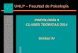 PSICOLOGÍA II CLASES TEÓRICAS 2014 Unidad IV UNLP – Facultad de Psicología