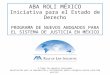 ABA ROLI MÉXICO Iniciativa para el Estado de Derecho PROGRAMA DE NUEVOS ABOGADOS PARA EL SISTEMA DE JUSTICIA EN MÉXICO ® Todos los derechos reservados