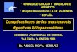 Complicaciones de las anastomosis digestivas biliopancreáticas  UNIDAD DE CIRUGIA Y TRASPLANTE HEPATICO  Hospital Universitario LA FE VALENCIA  ESPAÑA