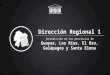 Dirección Regional I Dirección Regional 1 jurisdicción en las provincias de Guayas, Los Ríos, El Oro, Galápagos y Santa Elena