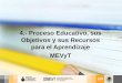 4.- Proceso Educativo, sus Objetivos y sus Recursos para el Aprendizaje MEVyT