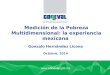 Www.coneval.gob.mx Medición de la Pobreza Multidimensional: la experiencia mexicana Gonzalo Hernández Licona Octubre, 2014