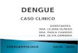 DENGUE CASO CLINICO DISERTANTES: DRA. LILIANA OLMEDO DRA. PAOLA CUADROS DRA. SILVIA GAMARRA EMERGENTOLOGIA JULIO - 2014