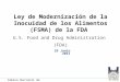 Cámara Nacional de Industriales de la Leche Ley de Modernización de la Inocuidad de los Alimentos (FSMA) de la FDA U.S. Food and Drug Administration (FDA)