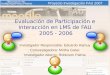 Evaluación de Participación e Interacción en LMS de FAU 2005 - 2006 Investigador Responsable: Eduardo Hamuy CoInvestigadora: Mirtha Galaz Investigador