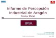 1 Informe de Percepción Industrial de Aragón Sector Metal IPIA 1 er semestre 2009 Previsiones 2 º semestre 2009 Z030902 Informe de Resultados Junio, 2009