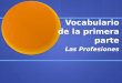 Vocabulario de la primera parte Las Profesiones. Lawyer El/La abogado/a