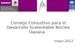 Consejo Consultivo para el Desarrollo Sustentable Núcleo Oaxaca Consejo Consultivo para el Desarrollo Sustentable Núcleo Oaxaca mayo 2013